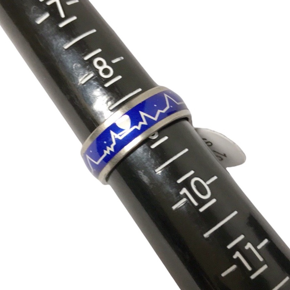 Stainless Steel Heartbeat Ring Men / Women - Picture 4 of 4